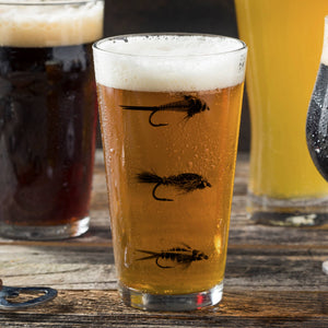 Fly Fishing Flies Pint Glasses