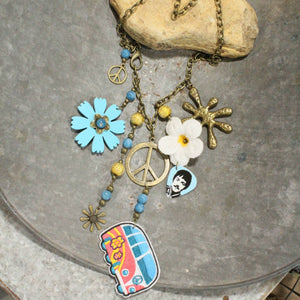 On The Road with The Beatles Retro Charm Necklace