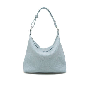 Leather Hobo Shoulder Bag with Soft Pillow Silhouette