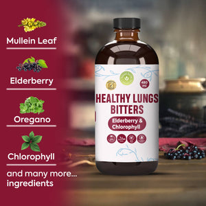 Healthy Lungs Bitters with Elderberry & Chlorophyll