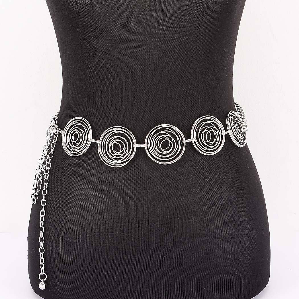 Vintage Metal Chain Belt – Silver