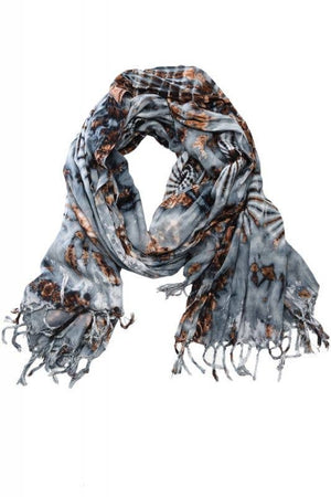 Deep Dyed Tie Dye Boho Hippie Bohemian Scarf