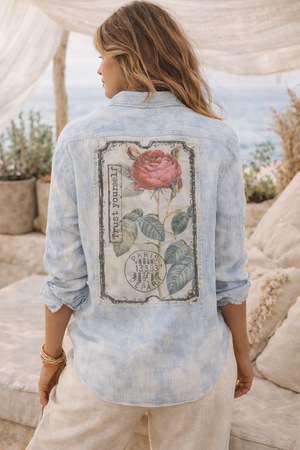 Bleu Botanique Linen Shirt