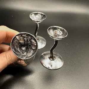 Mini Silver Chalice Sphere Holder