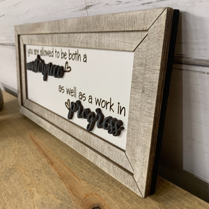 Inspirational Wall Art - Masterpiece & Work in Progress
