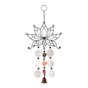Antique Capiz Shell Wire Chime