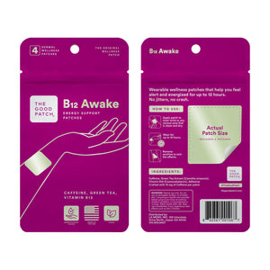 Energy & Focus Patch with Caffeine, Green Tea & Vitamin B12