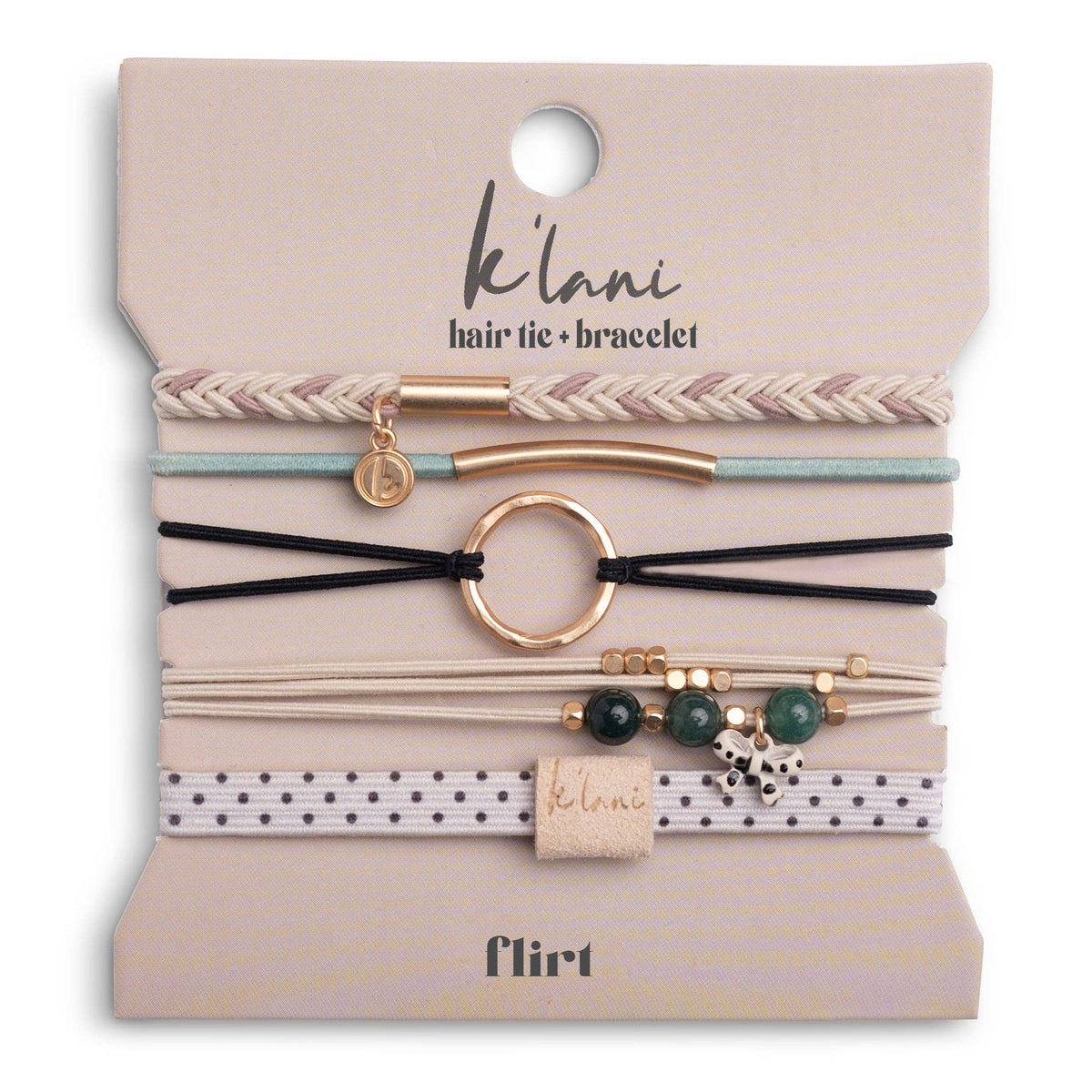 Flirt Polka Dot Hair Tie Bracelet Set