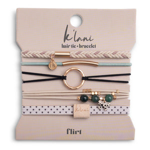 Flirt Polka Dot Hair Tie Bracelet Set