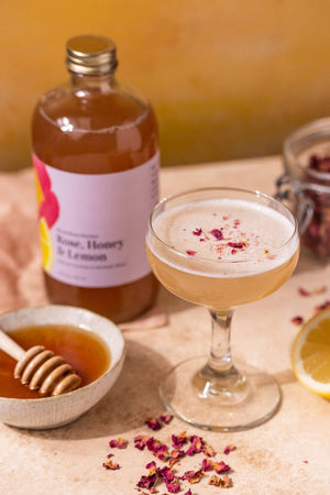 Rose Honey Lemon Cocktail Mixer and Mocktail Mixer, 16 fl oz