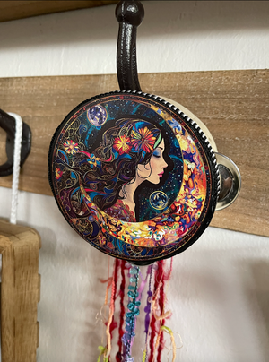 Chase the Moon Goddess Tambourine Wall Hanging