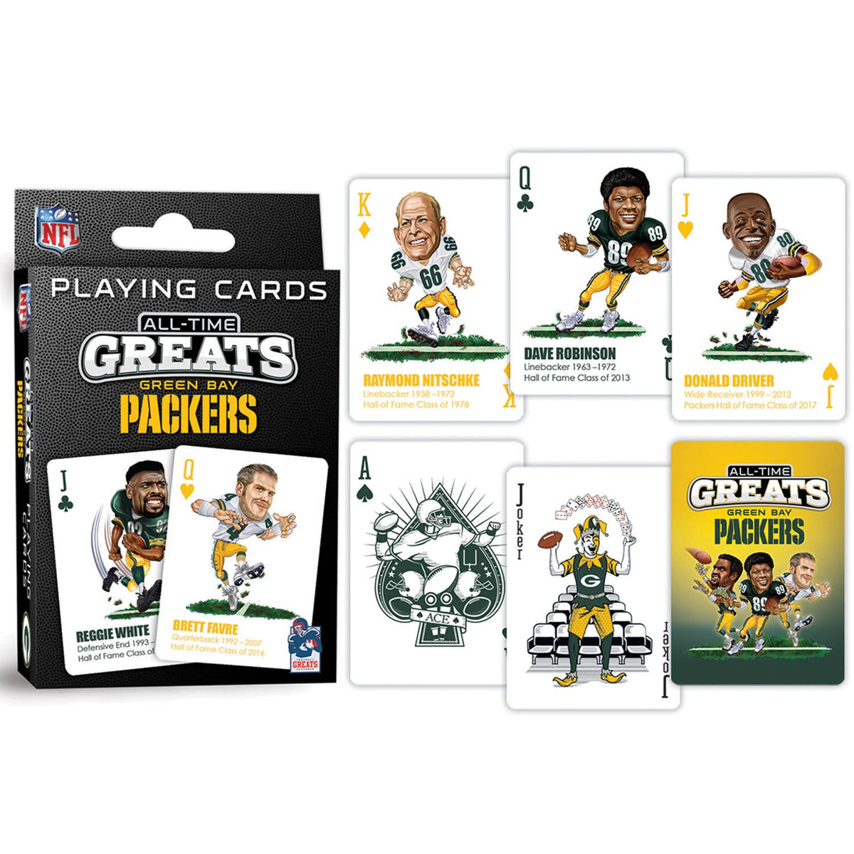 Green Bay Packers All-Time Greats Playing Cards