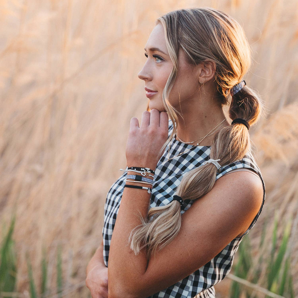 "Unity" Interlocking Charm Hair Tie Bracelet