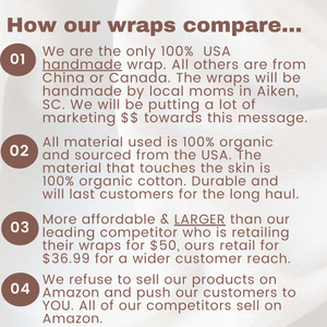 Handmade Organic Cotton Castor Oil Wrap