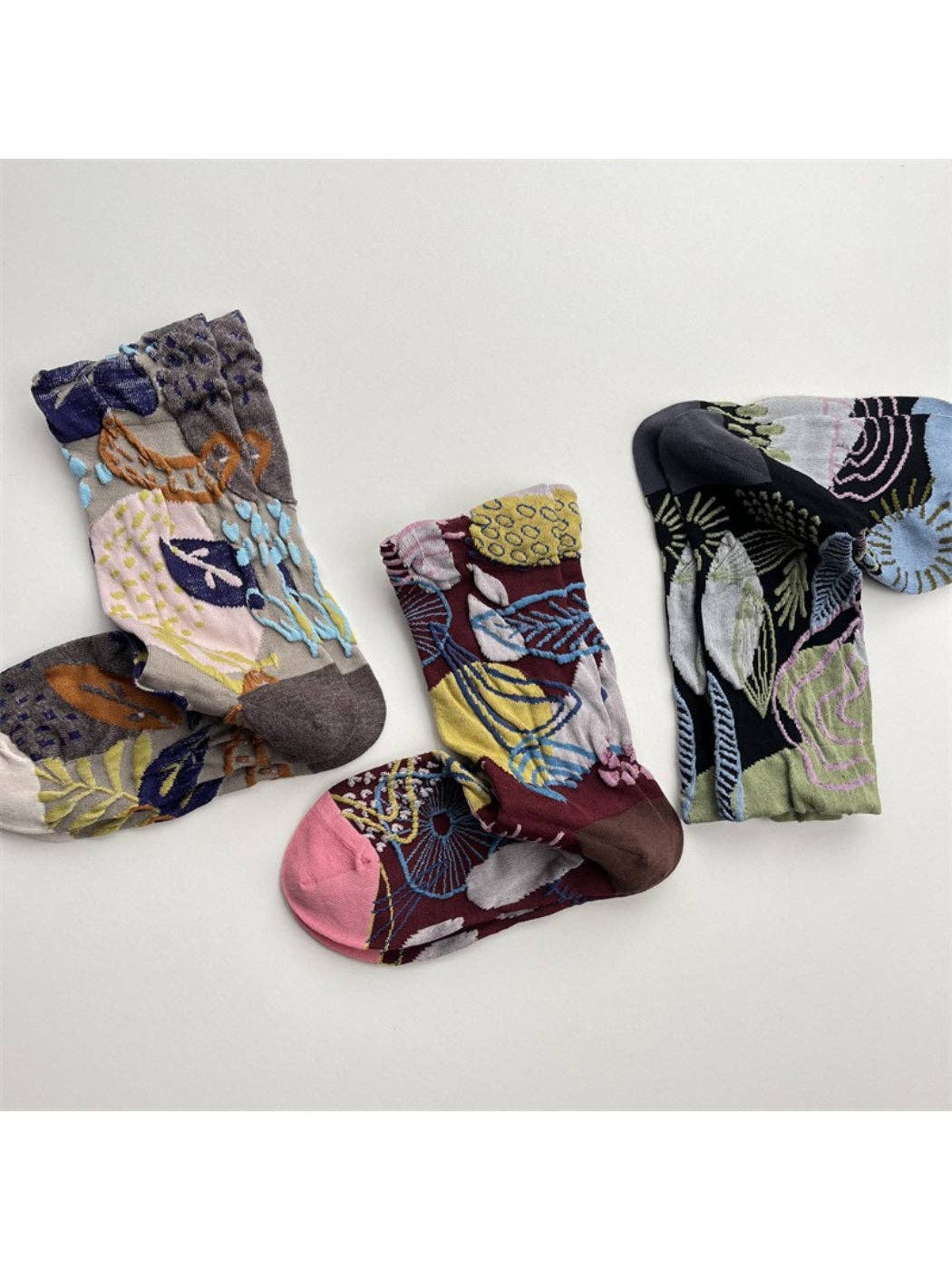 Rufia - Abstract Botanical Crew Socks