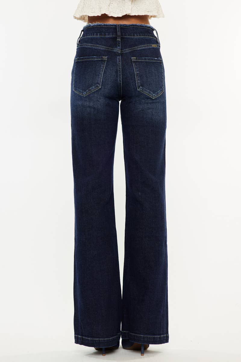 High Rise Wide Flare Jean