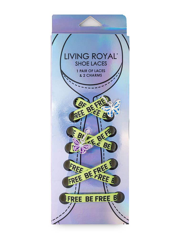Be Free Butterfly Charms Shoelace Set