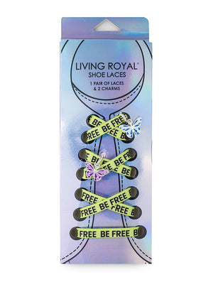 Be Free Butterfly Charms Shoelace Set