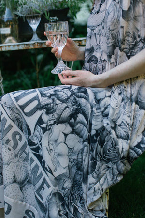 Peace Wine & Sunshine Bohéme Maxi Slip Dress in Rosé Blush