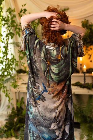 Theatre of Dreams Opera Duster Kimono Robe - Deer and Forest