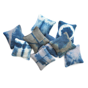 Shibori Indigo Upcycled Linen Lavender Sachet