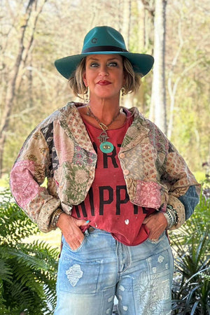 Midnight Garden Crop Jacket