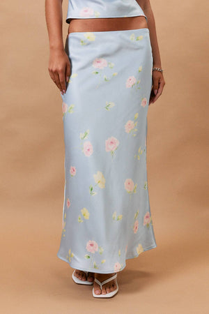 MID WAISTED BIAS MIDI SKIRT