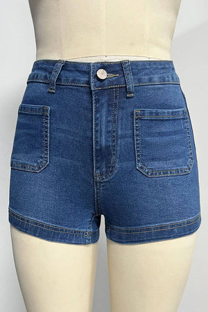 High-Waist Denim Shorts