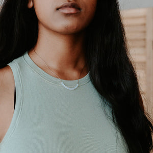 Dainty Opalite Necklace - October Birthstone