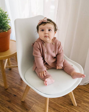 Hooded Organic Baby Sweater Jacket, Double Button