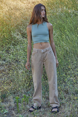 Seamless Waffle Texture Crop Tank Top