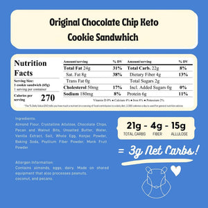 Original Chocolate Chip Keto Cookie Sandwich