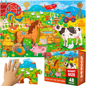 Giant Farm Floor Puzzle for Kids - 48 Pieces