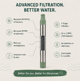Stainless Steel Personal Water Filter Straw