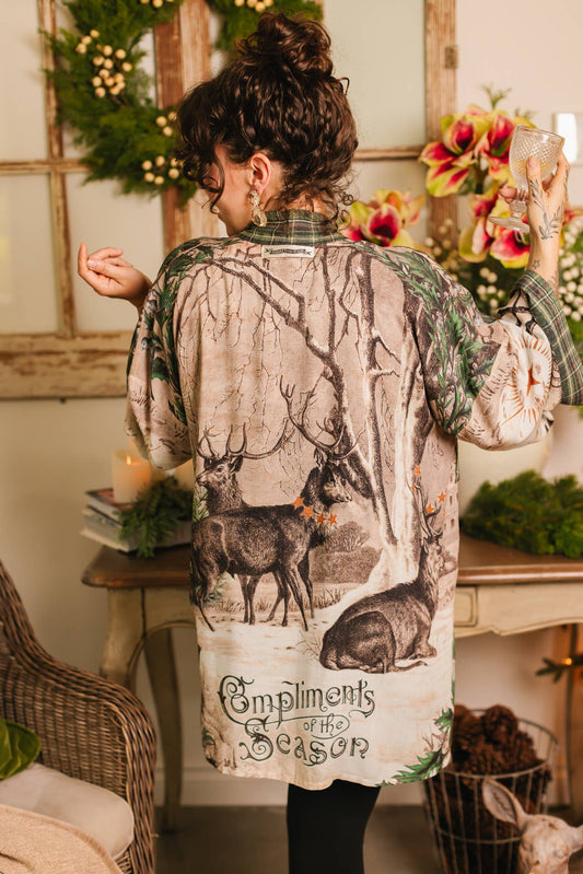 Winter Wish Christmas Matinée Duster Kimono