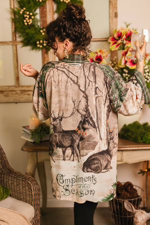 Winter Wish Christmas Matinée Duster Kimono