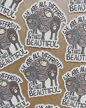 Different Is Beautiful Decorative Stickers