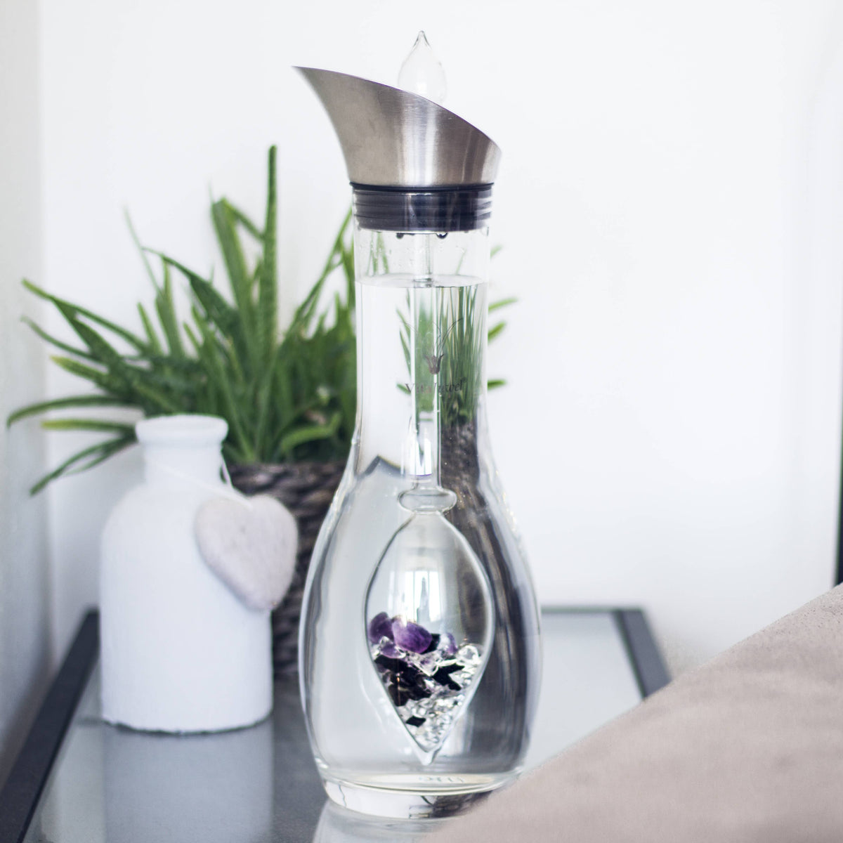 Era Crystal Water Carafe for VitaJuwel Gemstone Vials (sold separately).