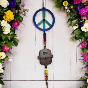 Peace Sign Tassel Mobile