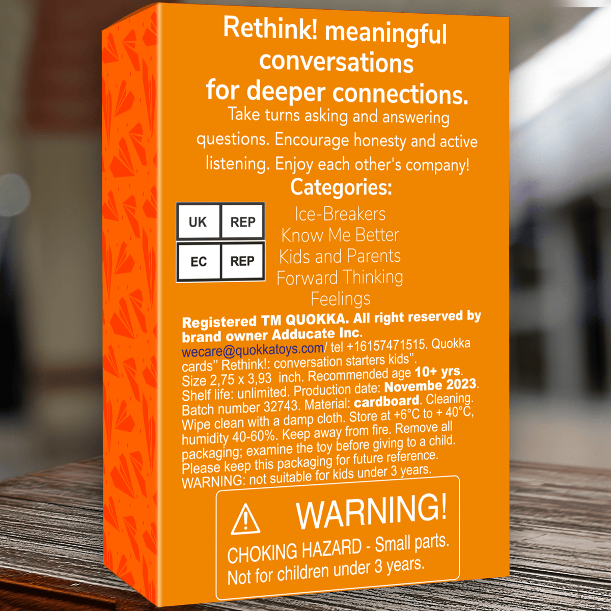 Rethink! Conversation Starters for Kids - 100 Cards