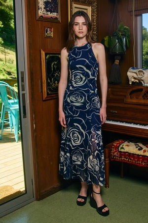 Bold Mesh Print Dress