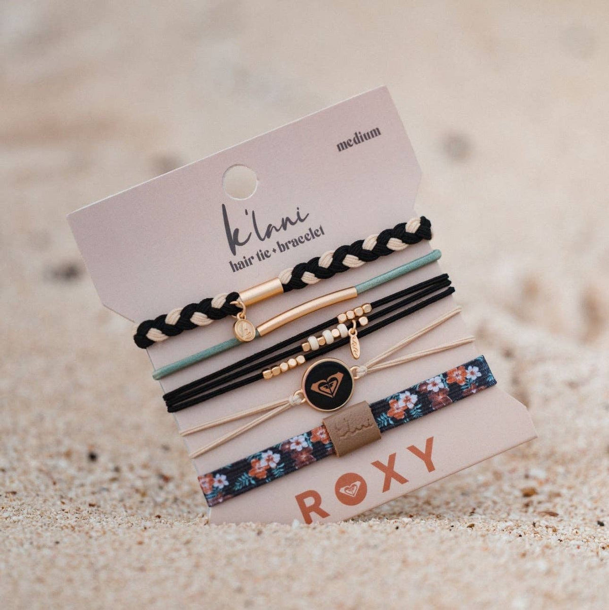 Roxy Coastal Drift Hair Tie Bracelet Set