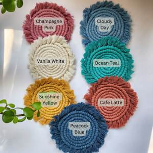 Handwoven Macrame Boho Coaster