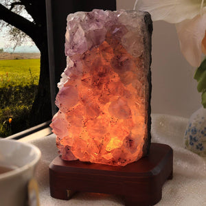 Amethyst Cluster Lamp