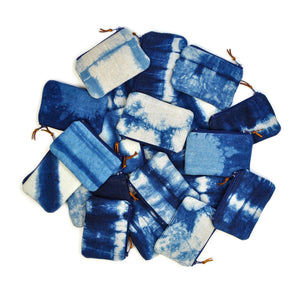 Shibori Indigo Cotton Canvas Coin Purse