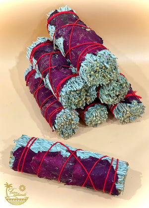 Rose with Blue Sage Smudge Bundle