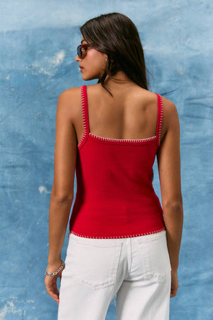 TANK TOP WITH AMERICAN FLAG ON FRONT