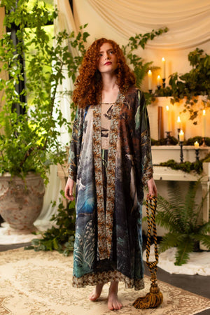 Theatre of Dreams Opera Duster Kimono Robe - Deer and Forest