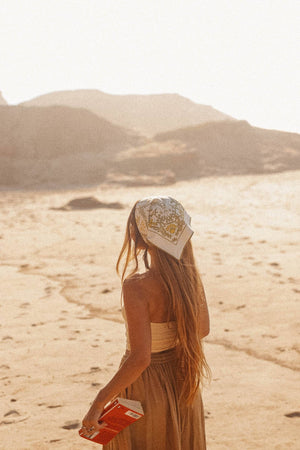 Boho Cotton Handmade Bandana Headscarf – Sargasso Sea Meadowwheel
