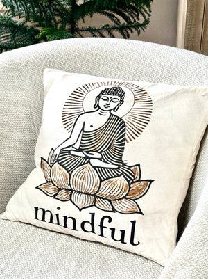 Mindful Buddha Pillow - Handmade by Survivors